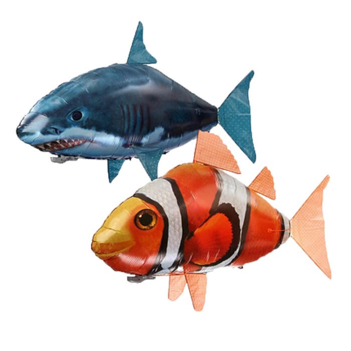Mainan Besar Ikan Hiu Balon Udara Infrared Terbang Dgn Remote Control
