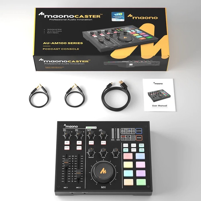 Maono AU-AM100 AM-100 Maonocaster Podcast Production Mixer USB