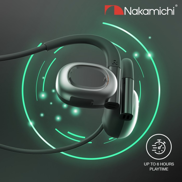 Nakamichi Op-Sp901 Open Ear Air Conduction Earphones Bluetooth Tws Hd Ready