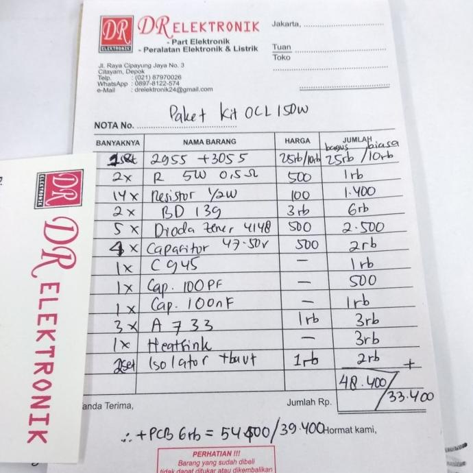 Diskon SATU SET y Power ampli amplifier OCL 150w 150 watt mono Ronica SC-022B dre3 Juara