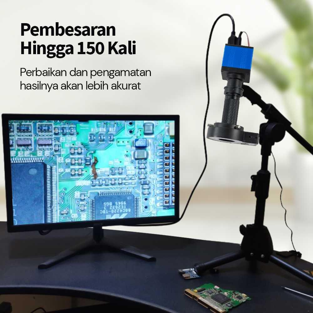 Kamera Mikroskop Industrial Digital 51MP 1080P 150X LED USB - MIC-213