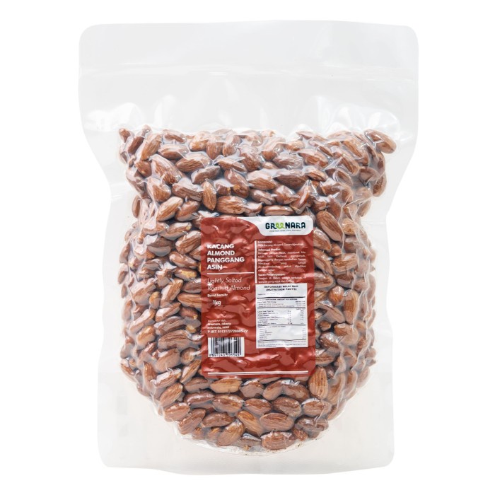 

Kacang Almond Panggang Asin 1 Kg / Lightly Salted Roasted Almond