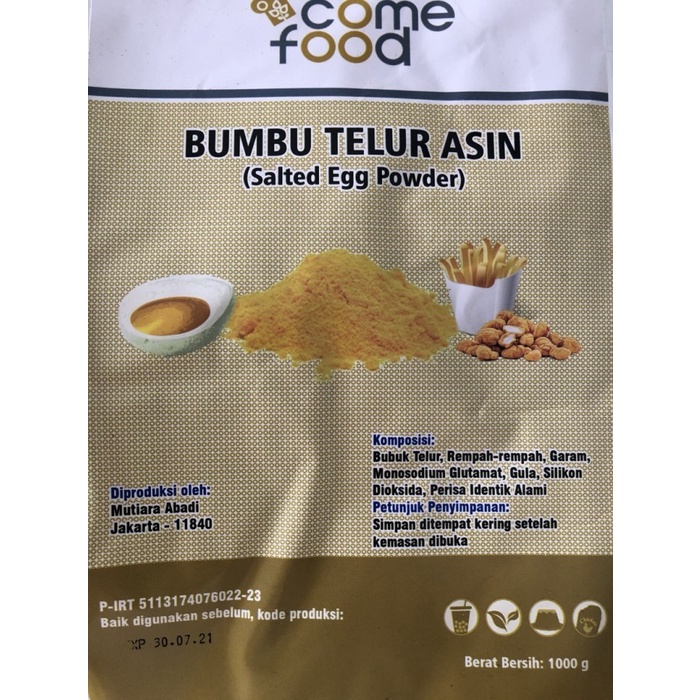 

Come Food Salted Egg Powder / Bubuk Bumbu Tabur Telur Asin / 1 Kg Ori