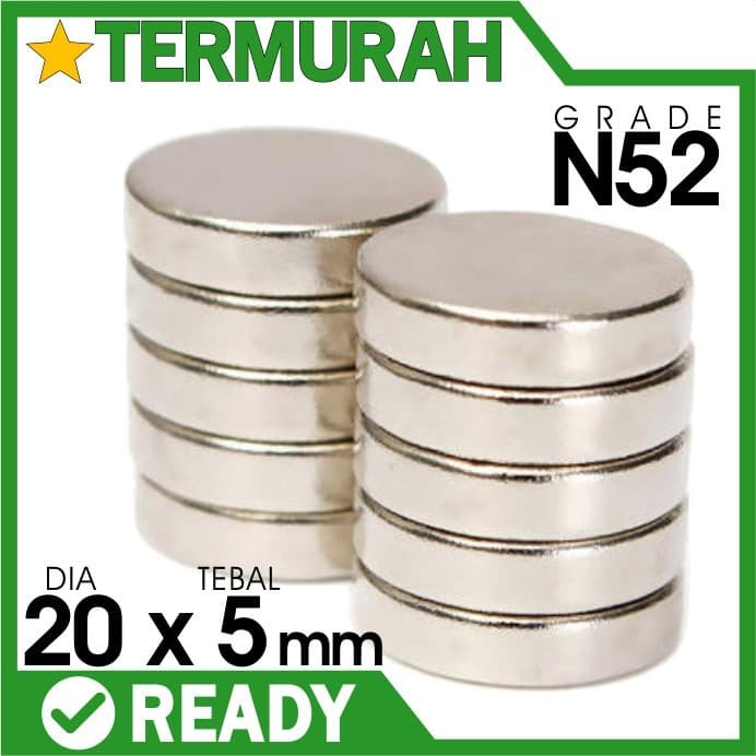 

Terbaru Magnet Neodymium 20X5Mm 20X5 Mm 20 X 5 Bulat Koin Putih Neodimium Neo Promo Terlaris