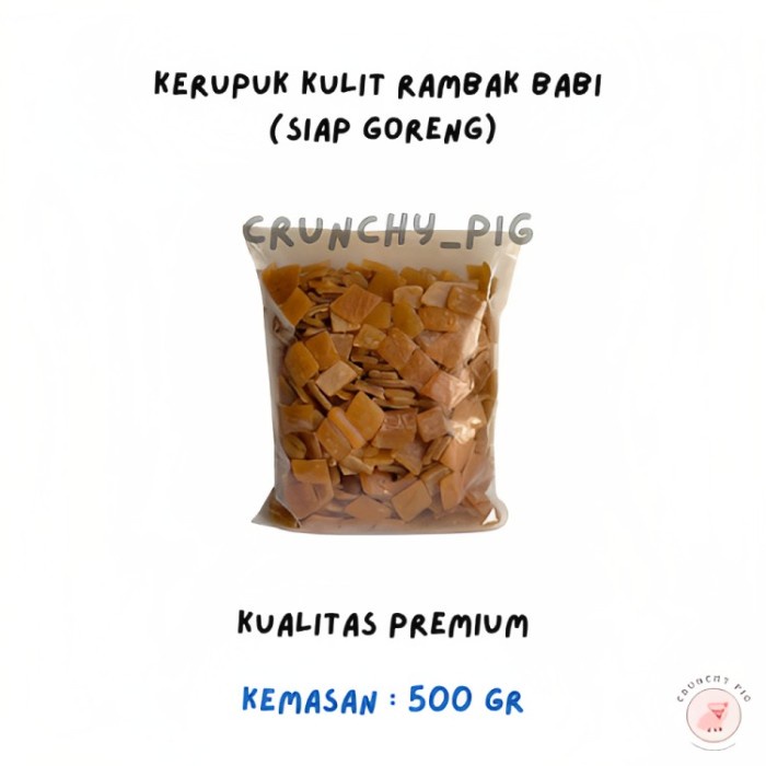 

Kerupuk - Chicaron - Kerupuk Kulit Rambak Babi Mentah - 500G