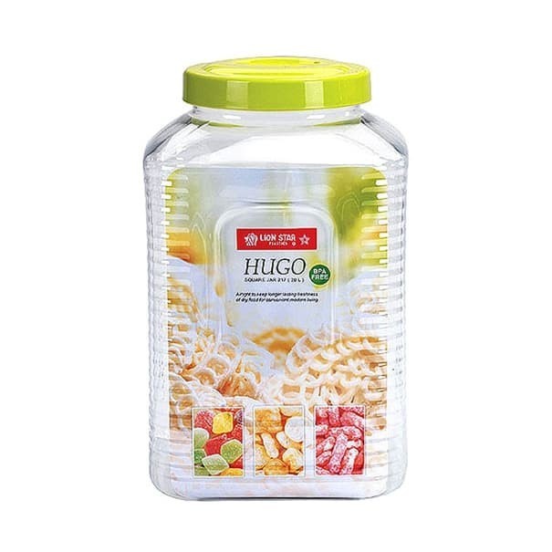 

Kerupuk - Toples Kerupuk Kotak Transparan Hugo Square 20 Liter Lion Star