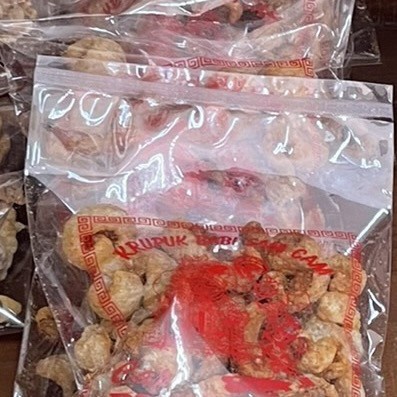 

Kerupuk - Kerupuk Samcan Babi Putri Bali. Berat 150 Gram.