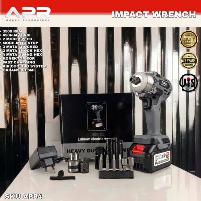 impact wrench 48s APR mesin pembuka baut ban mobil CVT cordless 400NM