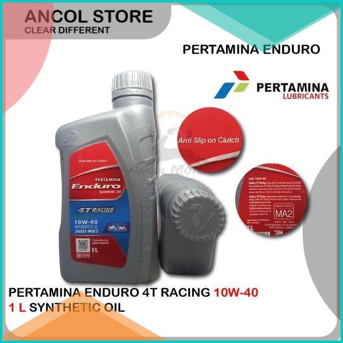 Pertamina Enduro Racing 1 Liter 10w40 JASO Ma2 API SJ Oli Motor Sport