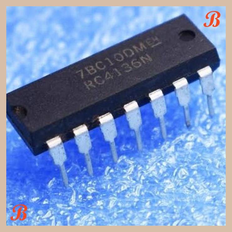 | ES | RC4136N RC4136 RC 4136 QUAD OPAMP GP IC DIP-14 3MHZ RC413GN