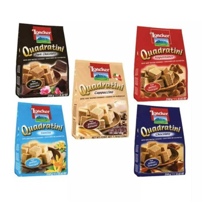 

Biskuit Wafer - Diskon Loacker Quadratini Wafer 250Gr - Wafer Biskuit Snack - Vanille,