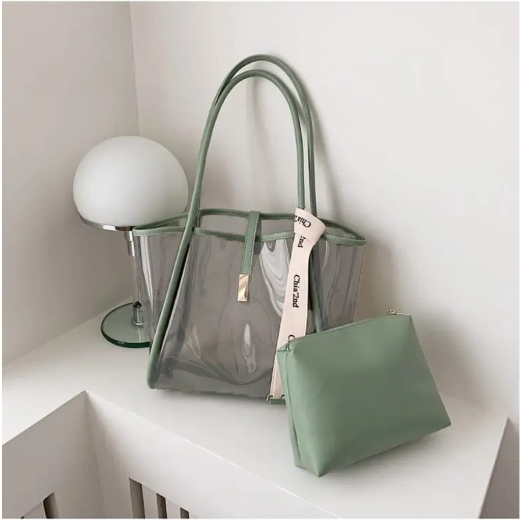 Tote Bag Transparan Zea Pvc - Tote Bag Wanita Hologram - Tas Tote Bag Ka - Tas Wanita