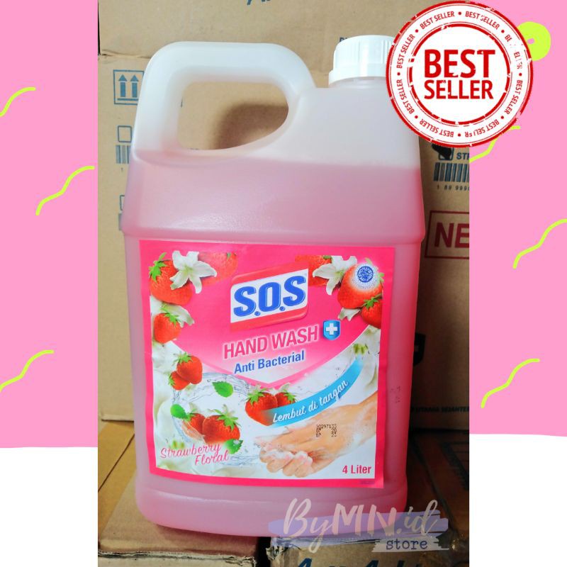 Sos Sabun Cuci Tangan 4L Hand Wash Sos 4 Liter / Hand Soap Sos Strawberry / Hand Soap Melon Exp Nov