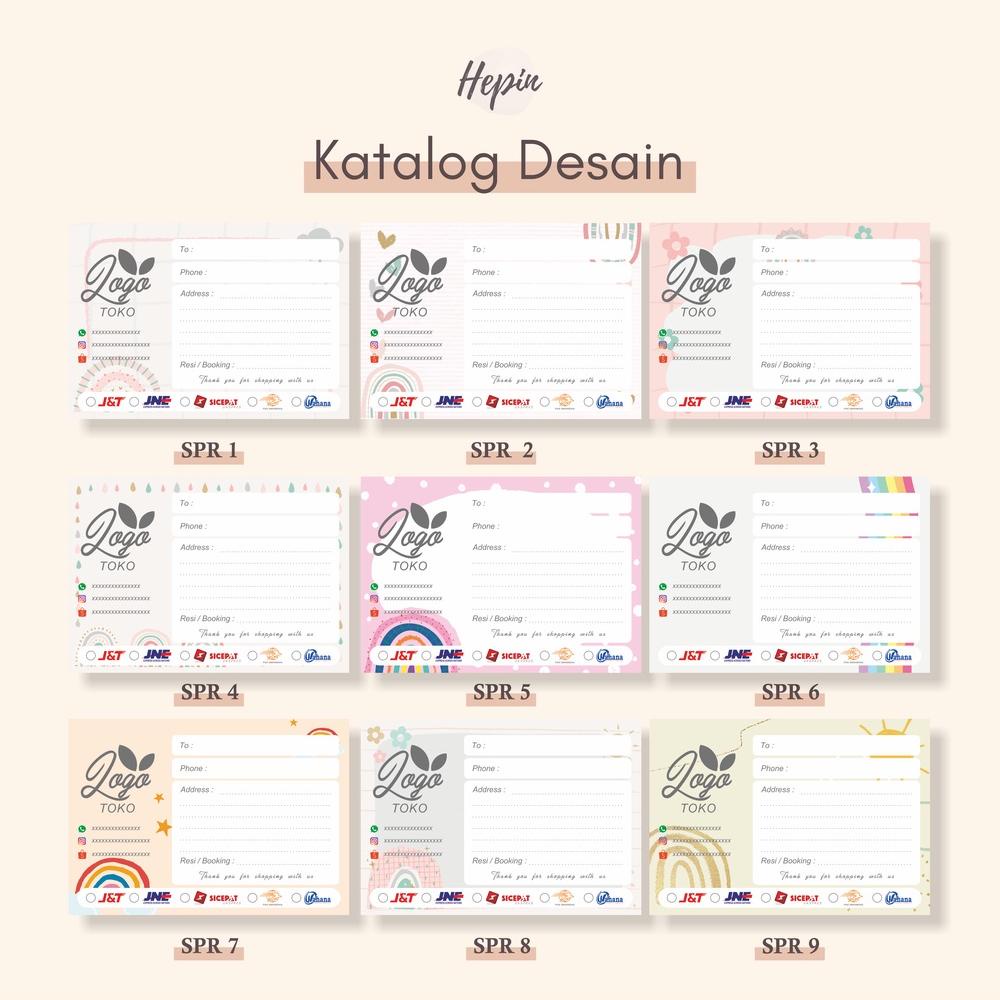 

stiker label pengiriman murah edisi RAINBOW