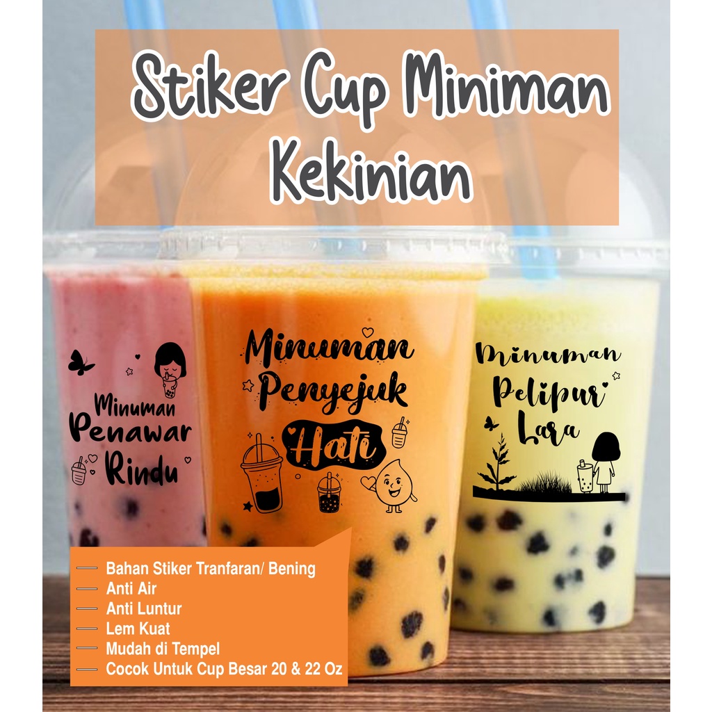 

Stiker Kemasan Minuman Kekinian