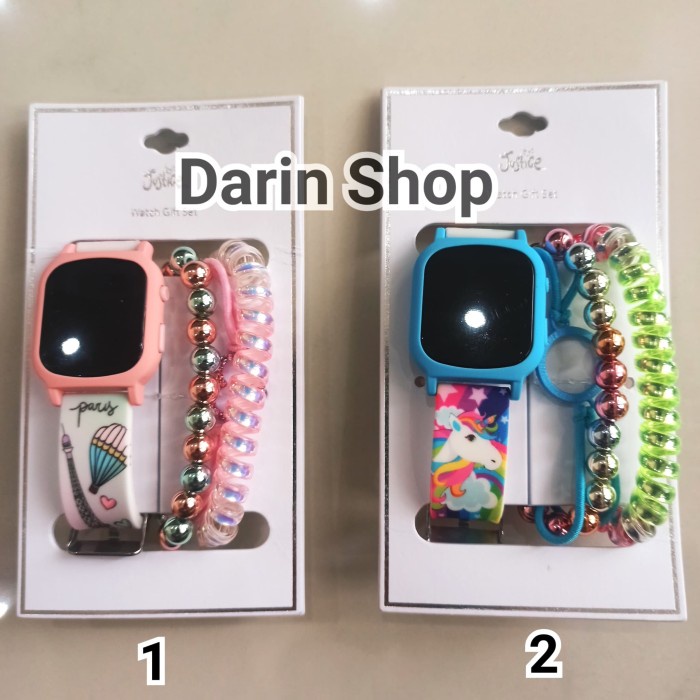 Justice Led Watch Bonus Bracelet Pack - Jam Tangan Dan Gelang Anak