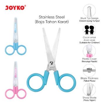 

SCISSORS JOYKO SC-21 GUNTING TAJAM STAINLESS STEEL BAJA TAHAN KARAT BIRU PINK KAIN RAMBUT KECIL KERTAS KARTON ATK MURAH PERLENGKAPAN SEKOLAH KANTOR ALAT TULIS