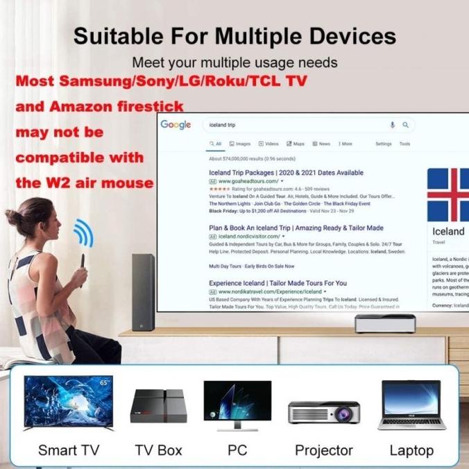 Promo Terbagus Wechip W2 Pro Air Mouse Voice Remote Control Wireles Keyboard Gyroscop