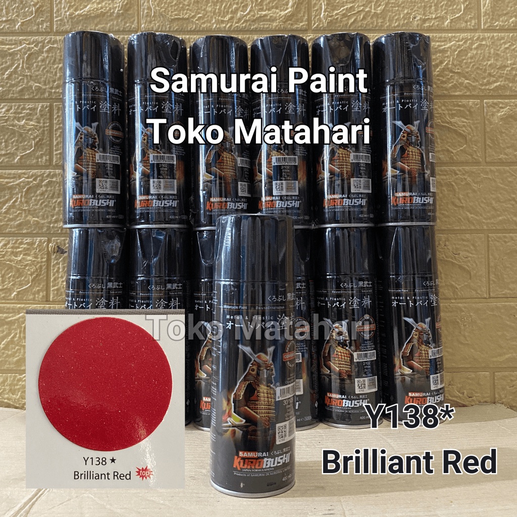 Samurai Y138* Brilliant Red Merah Cat Semprot Samurai Kurobushi