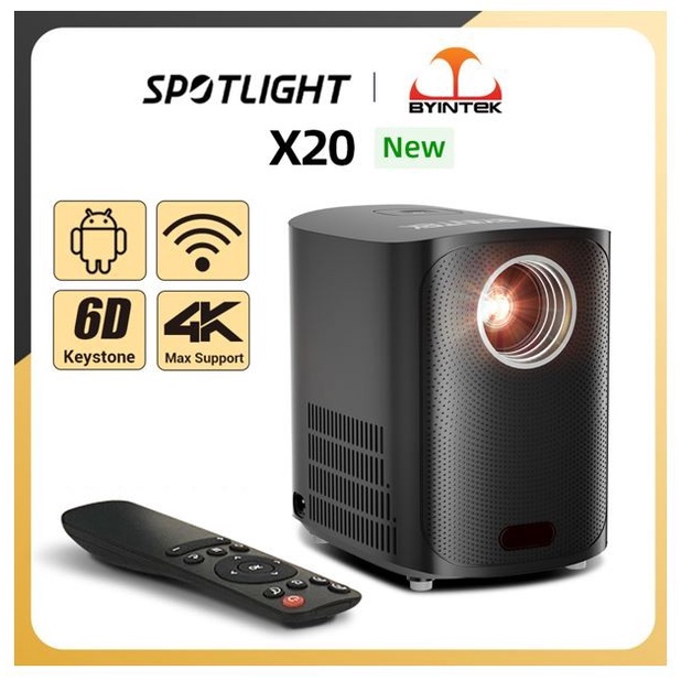 BYINTEK X20 PORTABLE MINI LED 4K SMART ANDROID HOME THEATER PROJECTOR