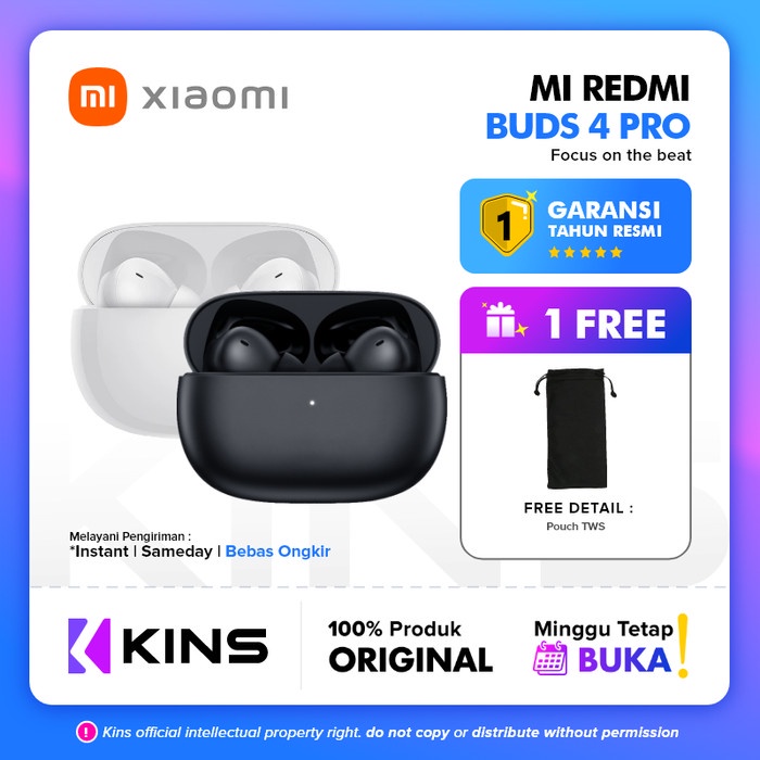 Terbaru Xiaomi Redmi Buds 4 Pro / Redmi Buds 4 Pro - Garansi Resmi Promo Terlaris