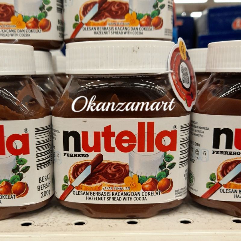 

Nutella Ferrero Spread/Selai Coklat Kacang 200Gr