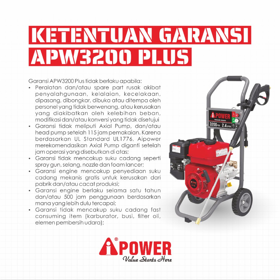 Aipower Jet Cleaner And Pressure Washer Apw3200 Plus