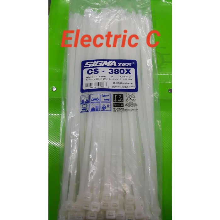 

Terbaru Kabel Ties / Kabel Tis / Cable Tie Cs 380 X 7.6 Mm Putih 38 Cm Sigma Promo Terlaris