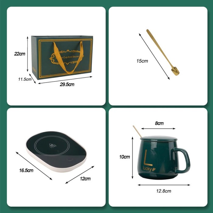 MUG PEMANAS SUSU LISTRIK CANGKIR PENGHANGAT TEH MINUMAN SET
