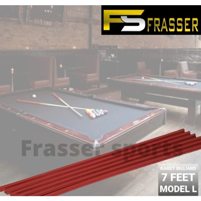 Frasser Karet Ban Meja Billiard Biliard 7 Feet atau 8 Feet Model L