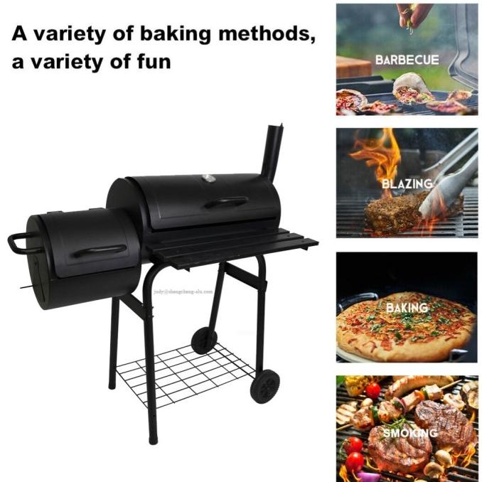 3in1 bbq grill and offset smoker alat panggang sei sapi