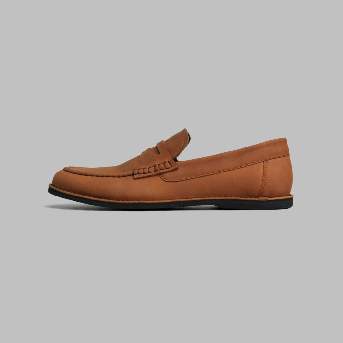 Promo Artap Footwear - Sepatu Pria Kulit Asli - Loafers Dark Tan