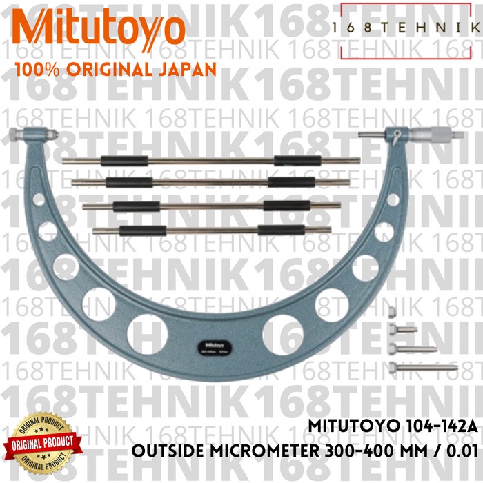 MITUTOYO 104-142A Outside Micrometer 300-400 / 0.01 Mikrometer Luar