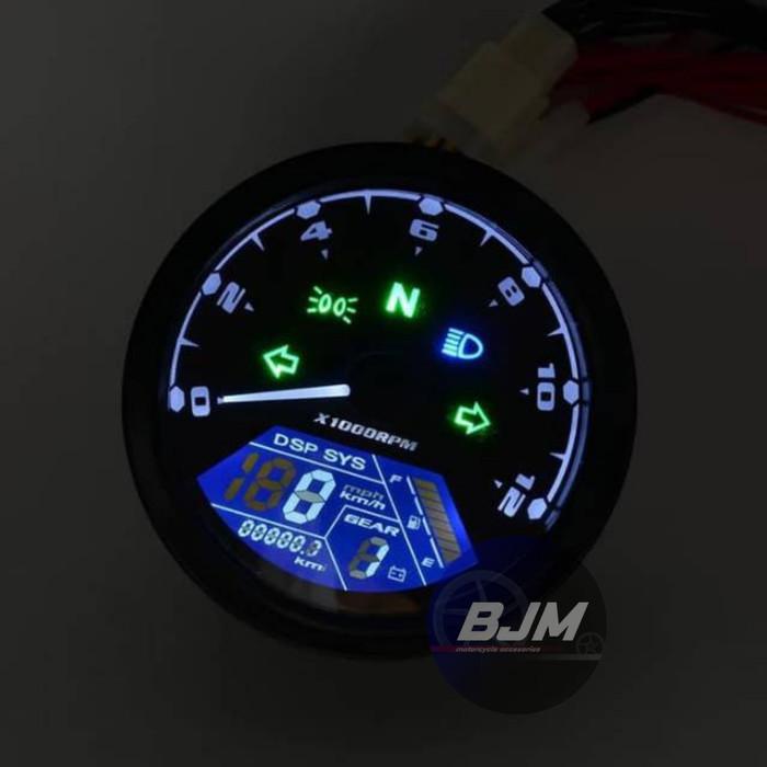 Speedometer Babon Spido Digital Bulat Universal Harley Rx King Tiger