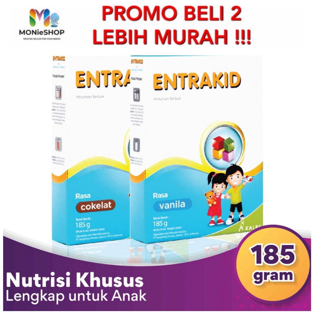 

Entrakid Vanila Coklat 185Gr Ambah Berat Badan Anak 1-5 Th