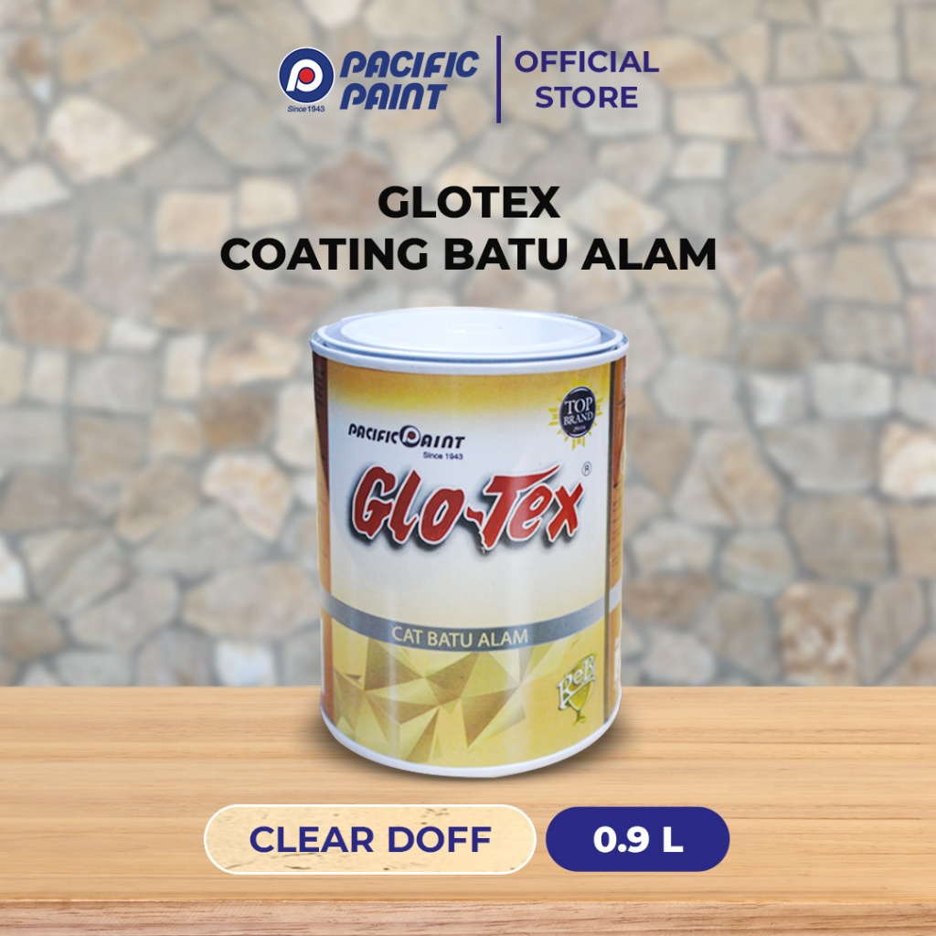 Glotex Coating Batu Alam-Cat Permukaan Batu Alam-CLEAR DOFF-0.9liter