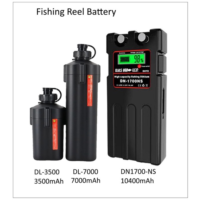 BATTERY ELECTRIC REEL DAIWA SHIMANO SEABORG BEAST MASTER BATRAI