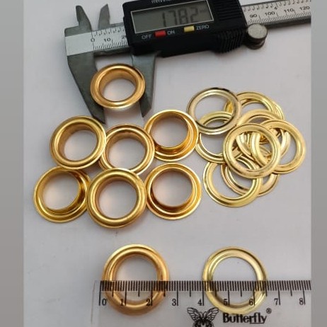 

mata ayam 17mm / mata ayam 30 + ring gold / 5gross