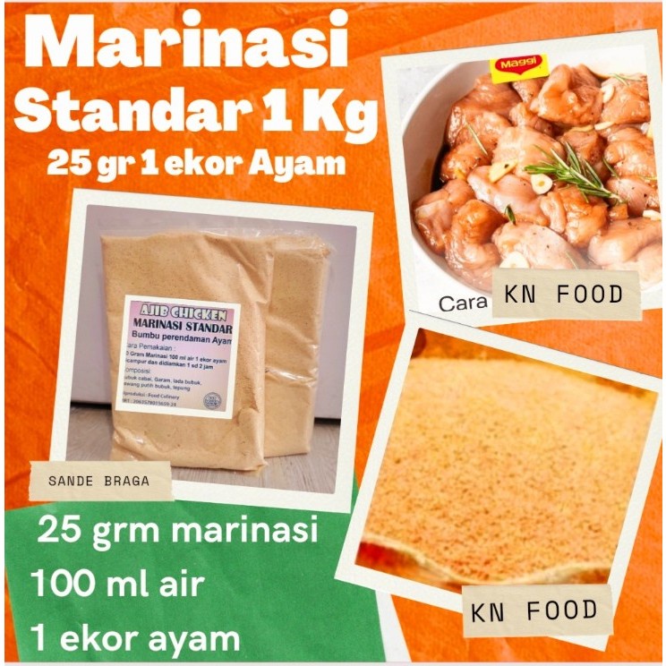 

Bumbu Manrinasi Marinade Marinasi Standart 1 Kg- Bumbu Perendaman Ayam Goreng 1Kg