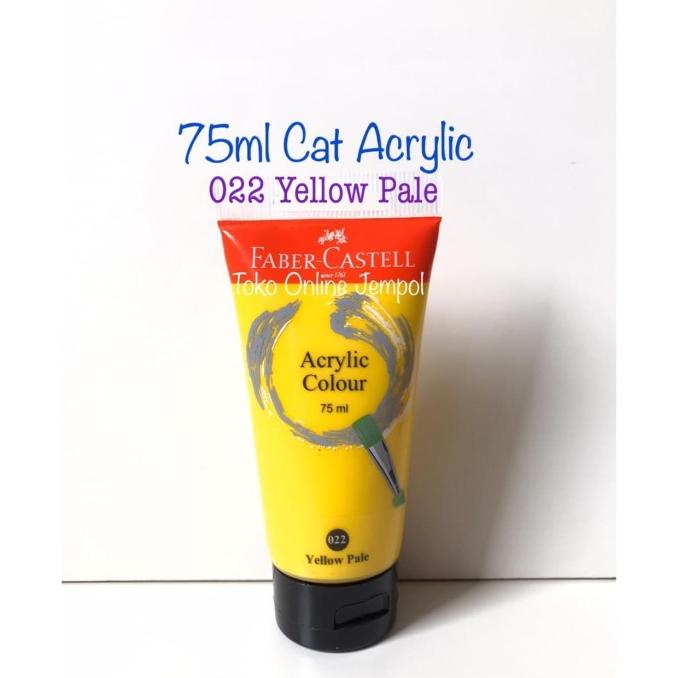 

75ml Cat Acrylic 022 Yellow Pale 187507 Faber Castell Akrilik ATK454FC