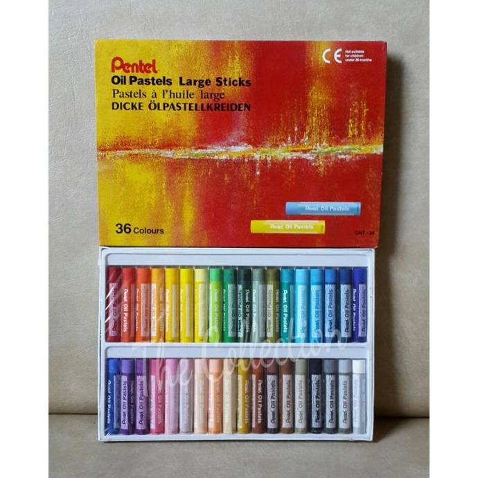 

ATK0316PT 36 warna PENTEL LARGE Stick GHT 36 Oil Pastel orange crayone