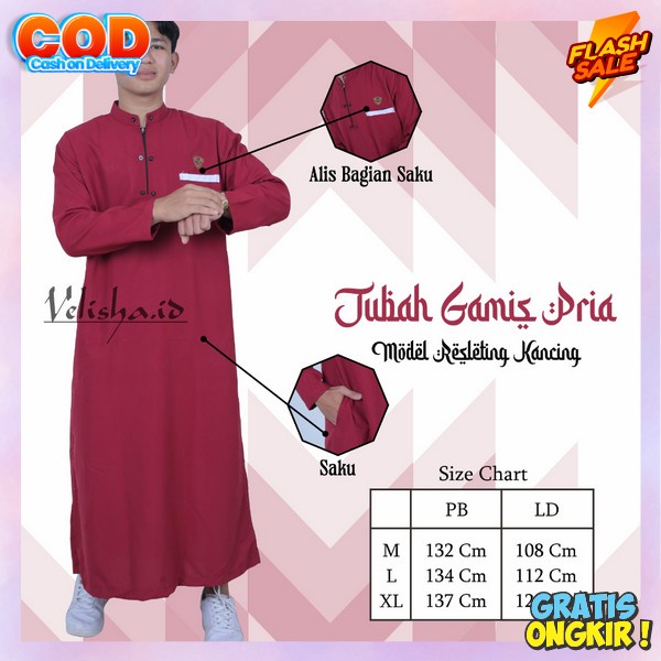 Juba Arab Bahan Adem Nyaman Digunakan Baju Muslim Sholat Jumat Gamis Pria Dewasa Jubah Games Pris Mo
