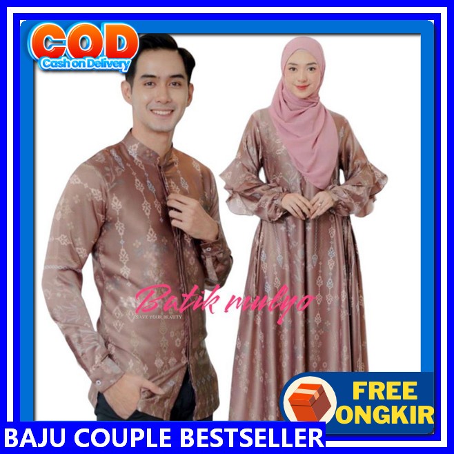 0 Dress Gamis Couple Maxmara Silk Premium Lengan Panjang  Gamis Maxmara Couple Dior Silk Pasangan Ko