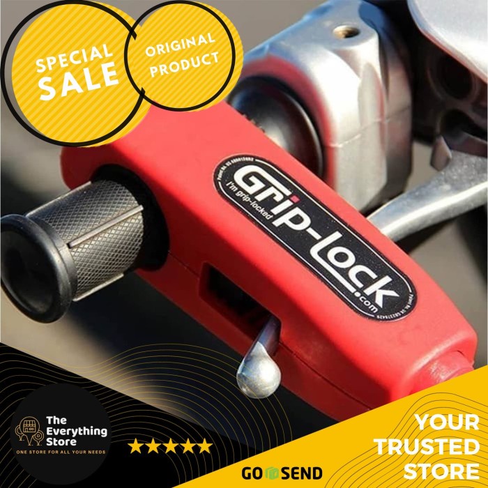 Grip Lock Caps Lock Kunci Motor Anti Maling / Gembok Motor Original