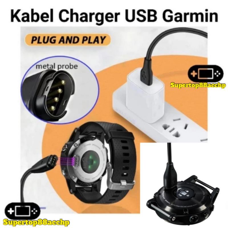 Charger Kabel USB Garmin Charging Garmin Venu Sq  / Venu  Sq Music  / Venu Sq2