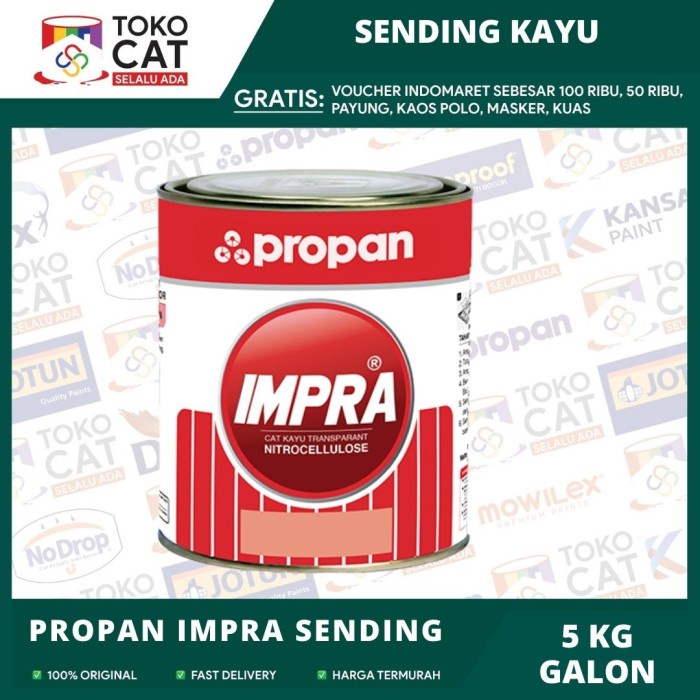 IMPRA PROPAN MELAMINE SENDING SEALER MSS 123 5 LITER GALON + HARDANER/OBAT // Cat Dasar Kayu // Cat 