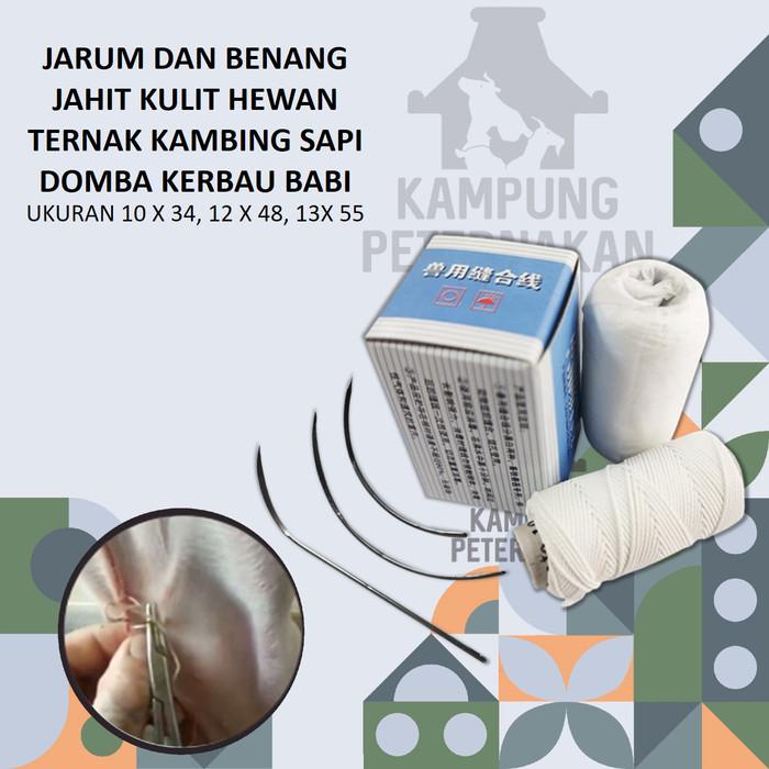 Jarum dan Benang Jahit Kulit Ternak Kambing Sapi Domba Kerbau babi