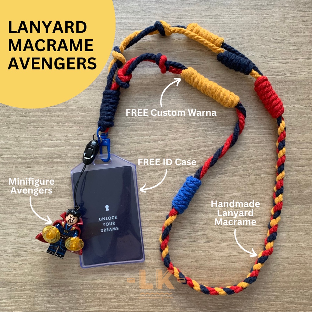 

Lanyard Macrame Lego Nifigure (Id Card/ Name Tag/ Card Holder/ Macrame/ Avengers/ Marvel)