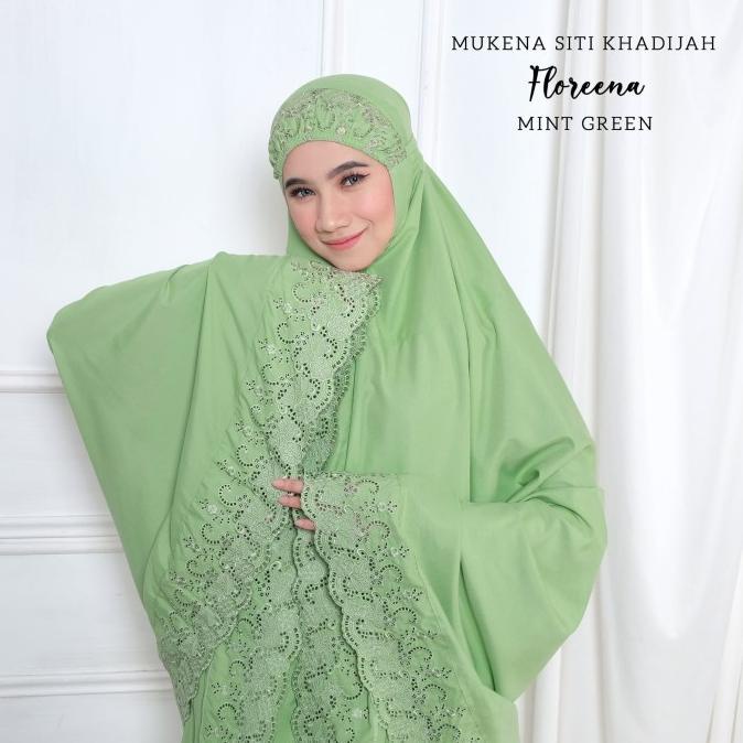 Mukena Dewasa Siti Khadijah Floreena Mint Green