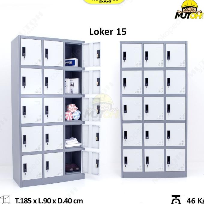 

Loker Locker Besi 15 Pintu Full Plat Lc15P Terbaik